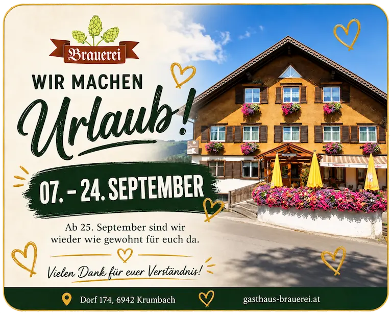 Wir sind im Urlaub und ab dem 25. September wieder für euch da